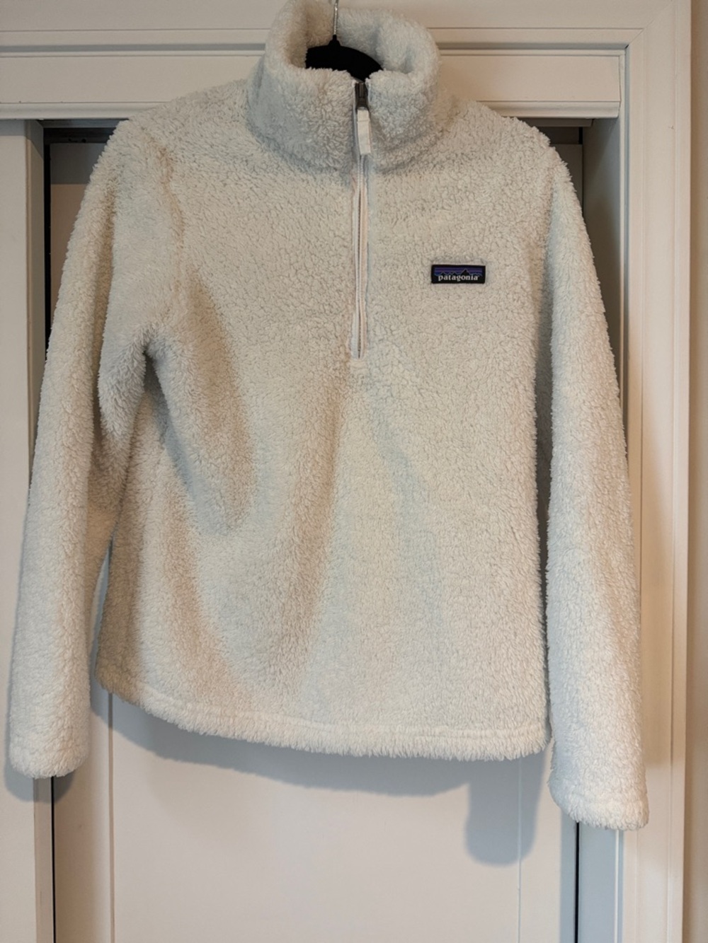 Patagonia Cream Sherpa Quarter-Zip Pullover